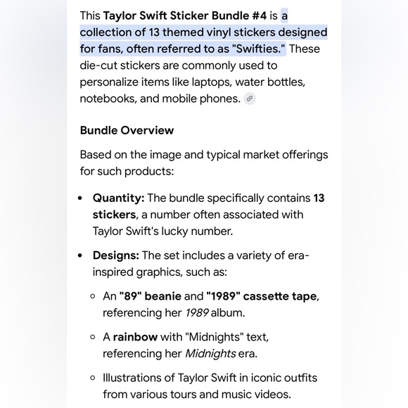 $3 Add-On 🆕Taylor Swift Sticker Bundle #4 - Picture 2 of 11